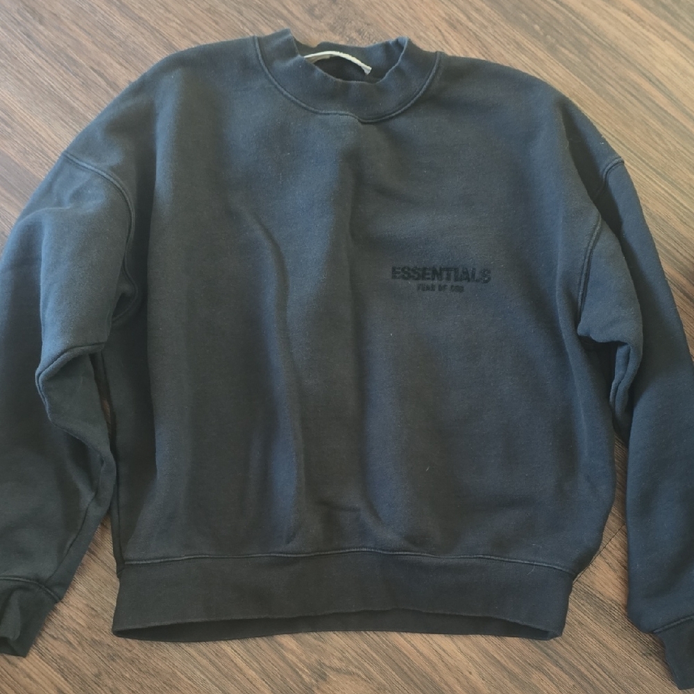 Essentials Fear Of God Black Crewneck Sweatshirt